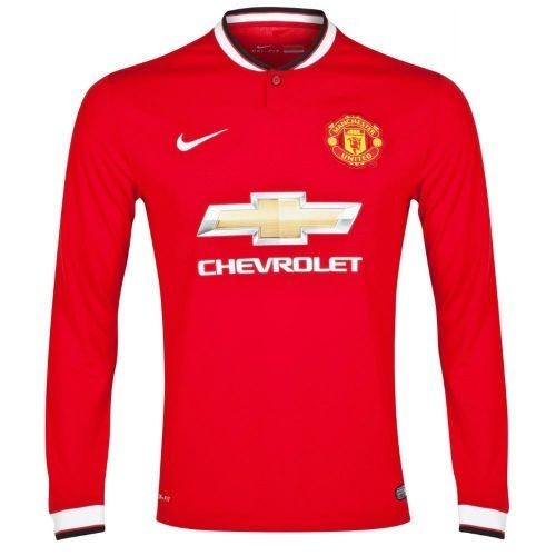 Футбольная футболка Манчестер Юнайтед Домашняя 2014 2015 с длинным рукавом XL(50)