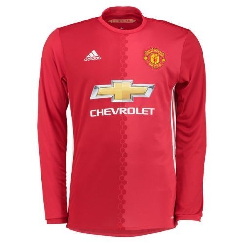 Футбольная футболка Манчестер Юнайтед Домашняя 2016 2017 с длинным рукавом XL(50)
