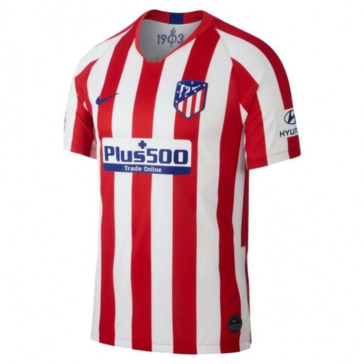 Футбольная футболка для детей Атлетико Мадрид Домашняя 2019 2020 2XL (рост 164 см)
